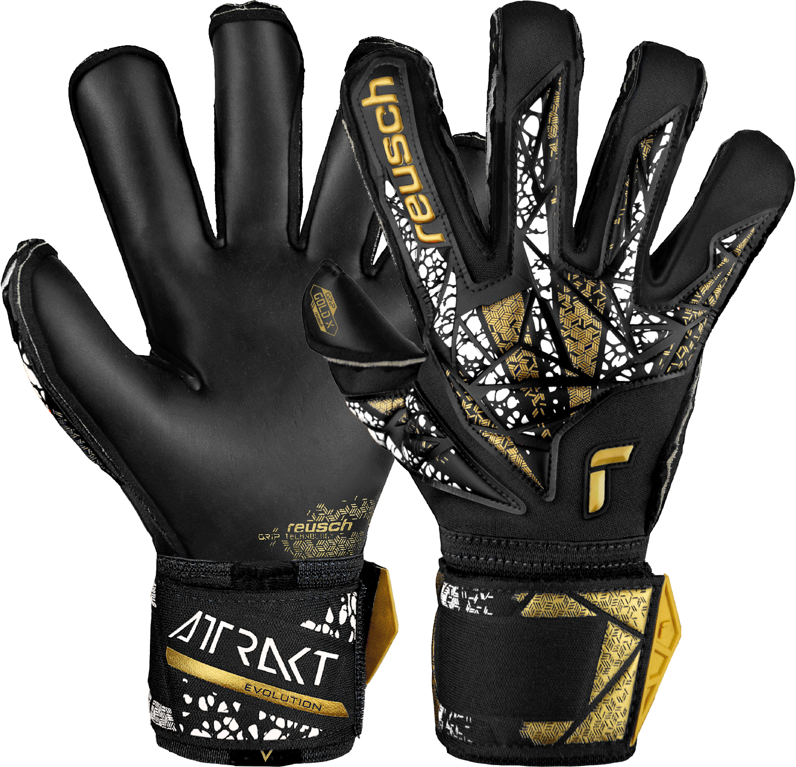 Reusch Attrakt Gold X Evolution Cut Finger Support Goalkeeper Gloves Kapuskesztyű