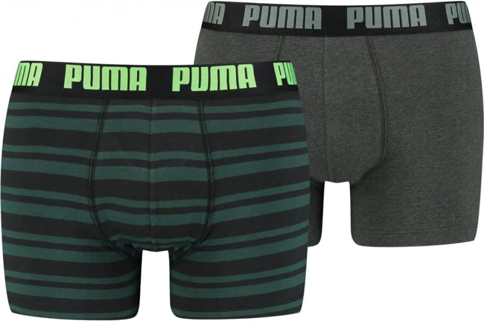 Puma Heritage Stripe Boxer 2er Pack Grün F011 Boxeralsók