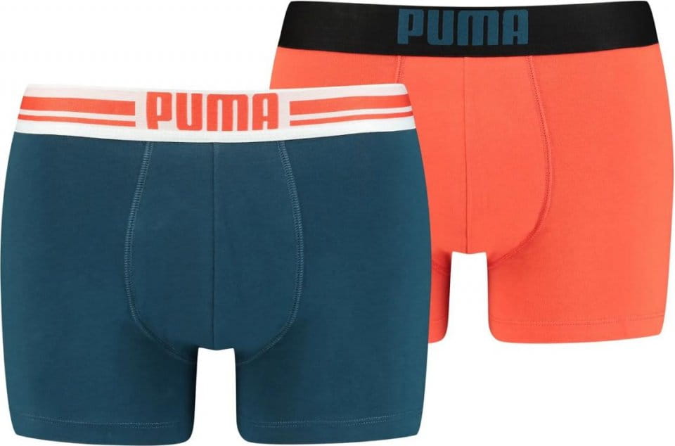 Puma Placed Logo Boxer 2er Pack Rot Blau F025 Boxeralsók