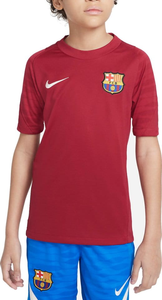 Nike FC Barcelona Strike Big Kids Dri-FIT Short-Sleeve Soccer Top Rövid ujjú póló
