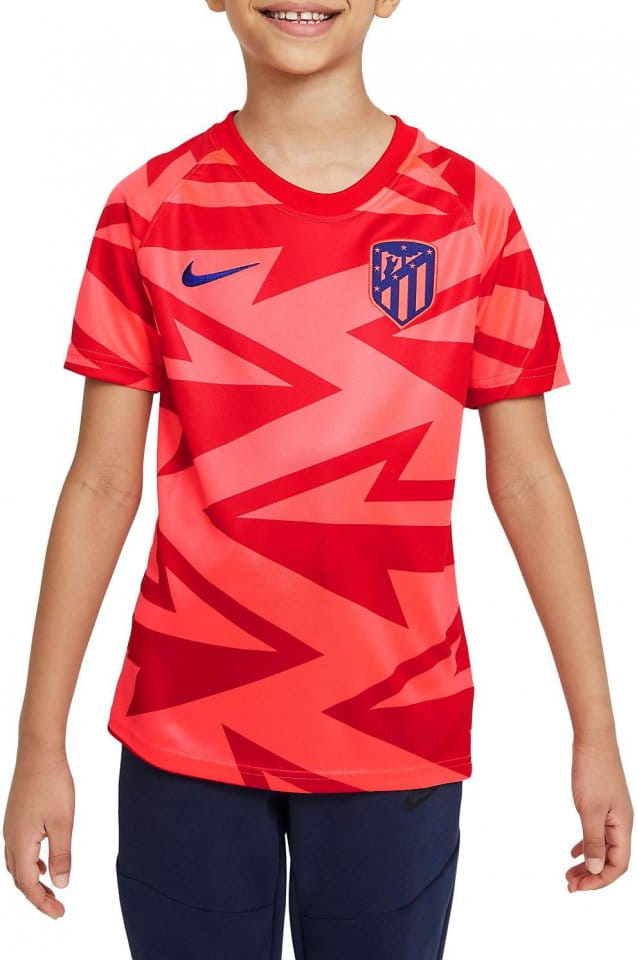 Nike Atlético Madrid Big Kids Pre-Match Short-Sleeve Soccer Top Rövid ujjú póló