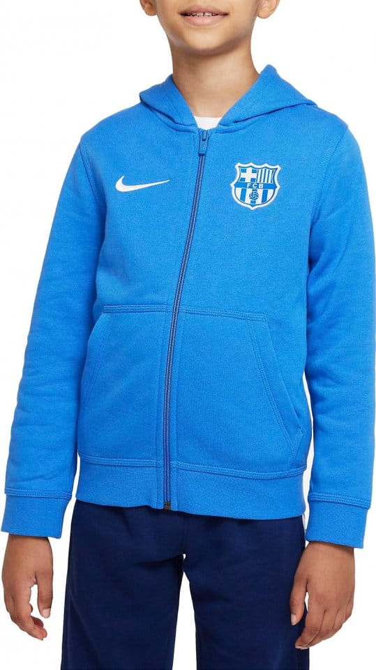 Nike FC Barcelona Big Kids Full-Zip Fleece Hoodie Kapucnis melegítő felsők