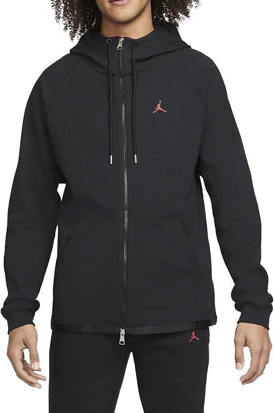 Jordan Essentials Warmup Jacket Black Red Kapucnis kabát