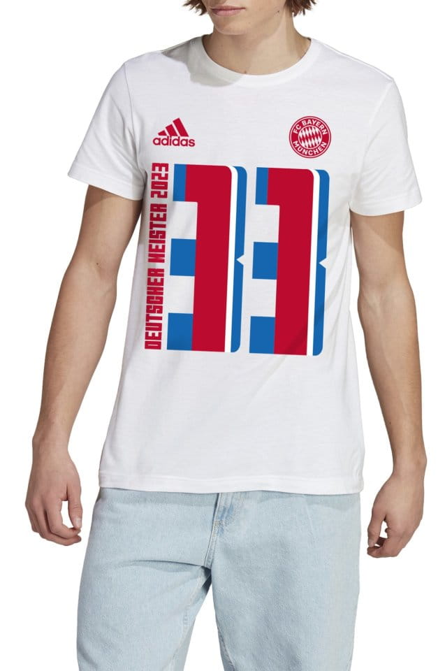 adidas FC Bayern Munchen Meister T-shirt 2023 Men Rövid ujjú póló
