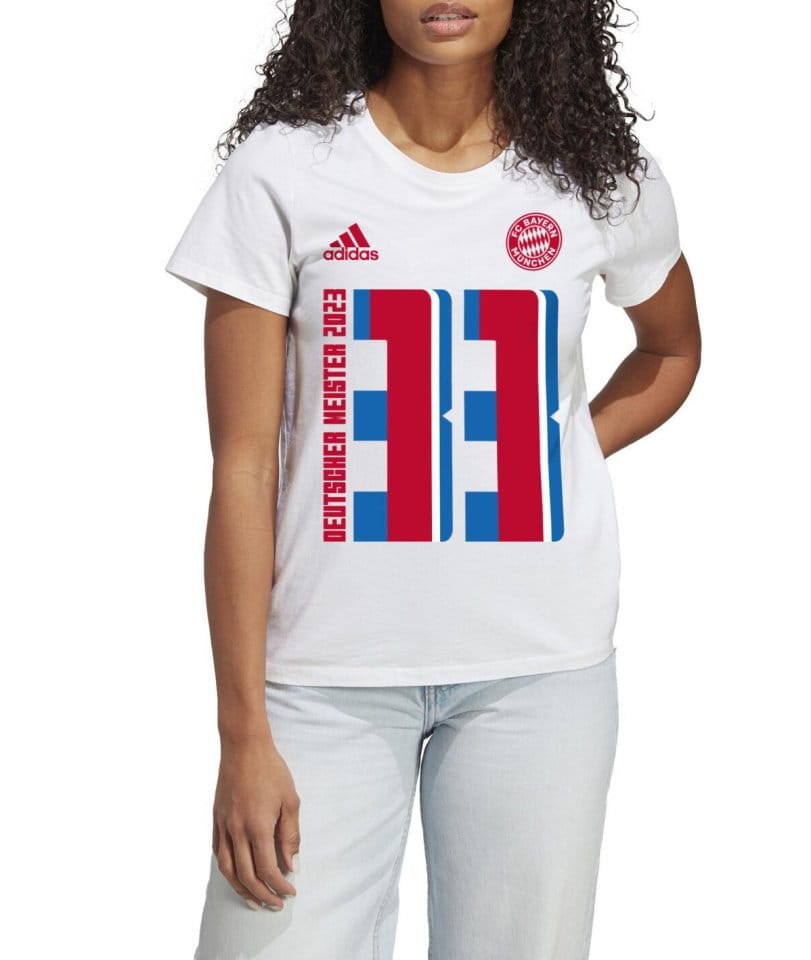 adidas FC Bayern Munchen Meister T-shirt 2023 W Rövid ujjú póló